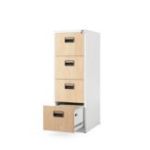 Metāla failu skapis SARA V4, 460 x 1320 x 620 mm, Eco Design: White/ Sonoma Oak