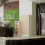 Metāla failu skapis SARA V4, 460 x 1320 x 620 mm, Eco Design: White/ Sonoma Oak