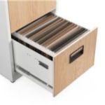 Metāla failu skapis SARA V4, 460 x 1320 x 620 mm, Eco Design: White/ Sonoma Oak