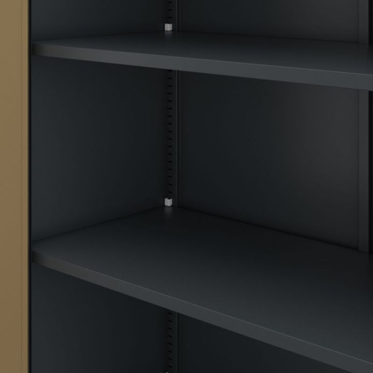 Metāla skapis ar durvīm BEATA, 900 x 930 x 400 mm, eko dizains: antracīts/ valrieksts