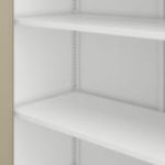 Metāla biroja skapis JAN H, 900 x 1950 x 400 mm, eko dizains: balts/ Sonomas ozols