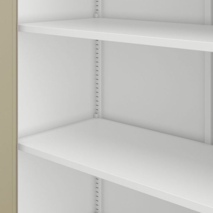 Metāla biroja skapis JAN, 900 x 1850 x 400 mm, eko dizains: balts/ Sonomas ozols