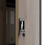 Metāla biroja skapis JAN, 900 x 1850 x 400 mm, eko dizains: antracīts/ valrieksts