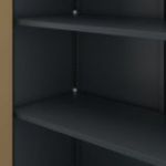 Metāla biroja skapis JAN, 900 x 1850 x 400 mm, eko dizains: antracīts/ valrieksts