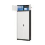 Biroja augšējais skapis EWA, 900 x 380 x 400 mm, antracīta baltais