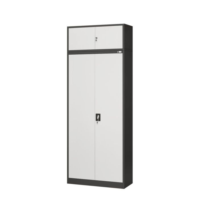 Biroja augšējais skapis EWA, 900 x 380 x 400 mm, antracīta baltais
