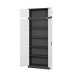 Biroja augšējais skapis EWA, 900 x 380 x 400 mm, antracīta baltais