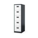 Metāla failu skapis SARA V5, 460 x 1630 x 620 mm, antracīta baltais
