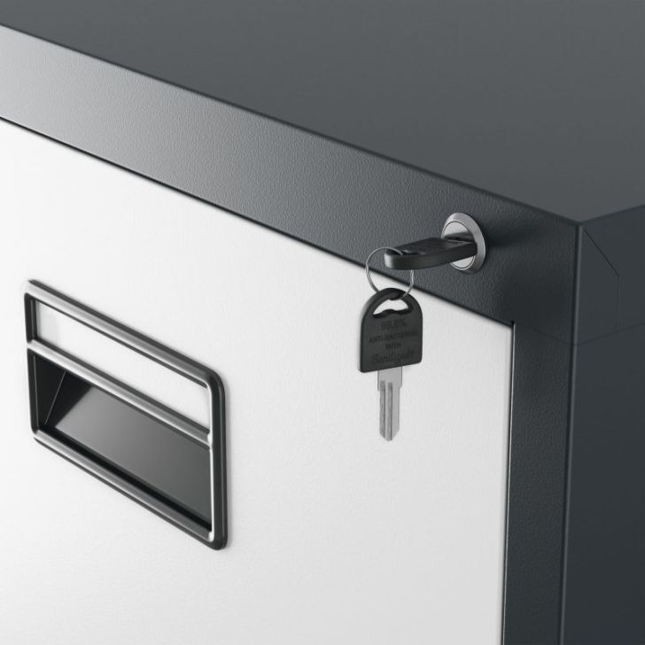 Metāla failu skapis SARA V5, 460 x 1630 x 620 mm, antracīta baltais