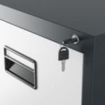 Metāla failu skapis SARA V5, 460 x 1630 x 620 mm, antracīta baltais