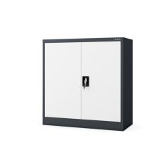 Metāla skapis ar durvīm BEATA, 900 x 930 x 400 mm, antracīta baltais