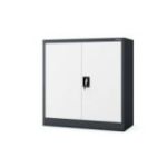 Metāla skapis ar durvīm BEATA, 900 x 930 x 400 mm, antracīta baltais