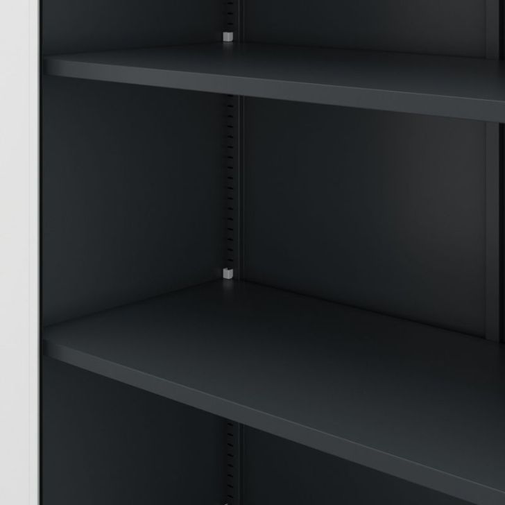 Metāla skapis ar durvīm BEATA, 900 x 930 x 400 mm, antracīta baltais