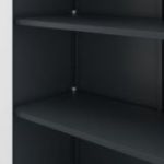 Metāla biroja failu skapis JAN H, 900 x 1950 x 400 mm, antracīta baltais