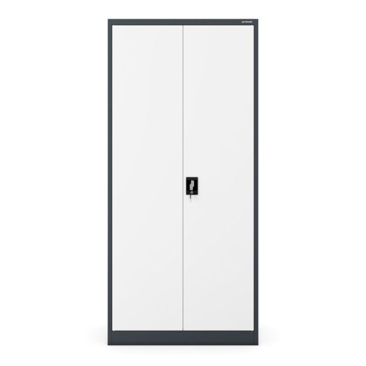 Metāla biroja failu skapis JAN H, 900 x 1950 x 400 mm, antracīta baltais