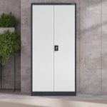 Metāla biroja failu skapis JAN, 900 x 1850 x 400 mm, antracīts-pelēks