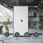 Metāla biroja failu skapis JAN, 900 x 1850 x 400 mm, antracīts-pelēks