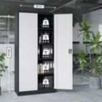 Metāla biroja failu skapis JAN, 900 x 1850 x 400 mm, antracīts-pelēks