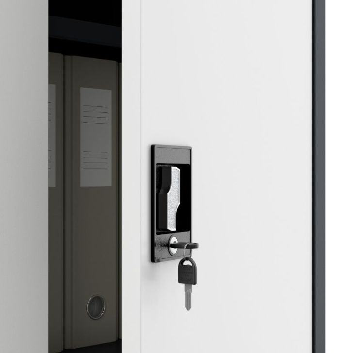 Metāla biroja failu skapis JAN, 900 x 1850 x 400 mm, antracīts-pelēks