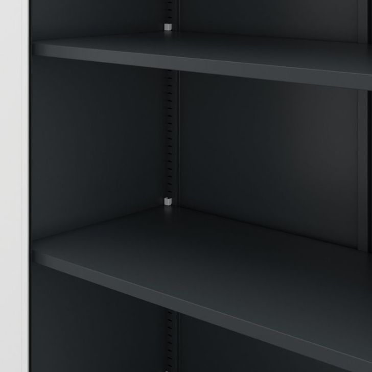 Metāla biroja failu skapis JAN, 900 x 1850 x 400 mm, antracīts-pelēks