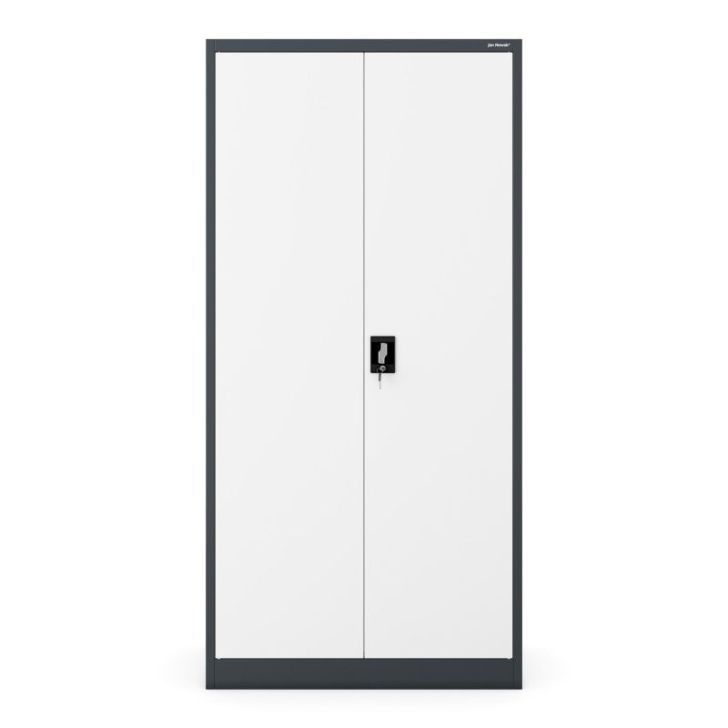 Metāla biroja failu skapis JAN, 900 x 1850 x 400 mm, antracīts-pelēks