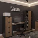 Metāla failu skapis SARA V4, 460 x 1320 x 620 mm, eko dizains: antracīts/ valrieksts