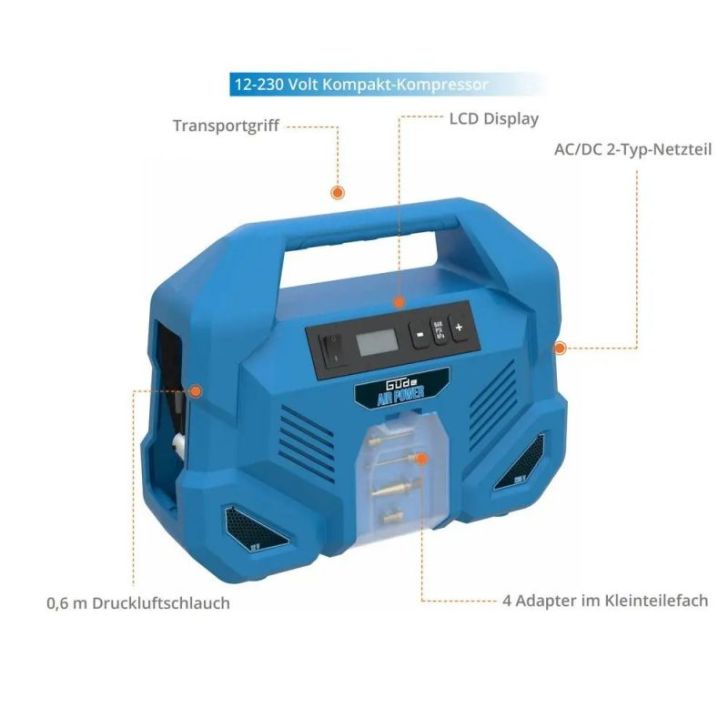 Kompresors AirPower DUAL DRIVE 12/230V/5-TLG