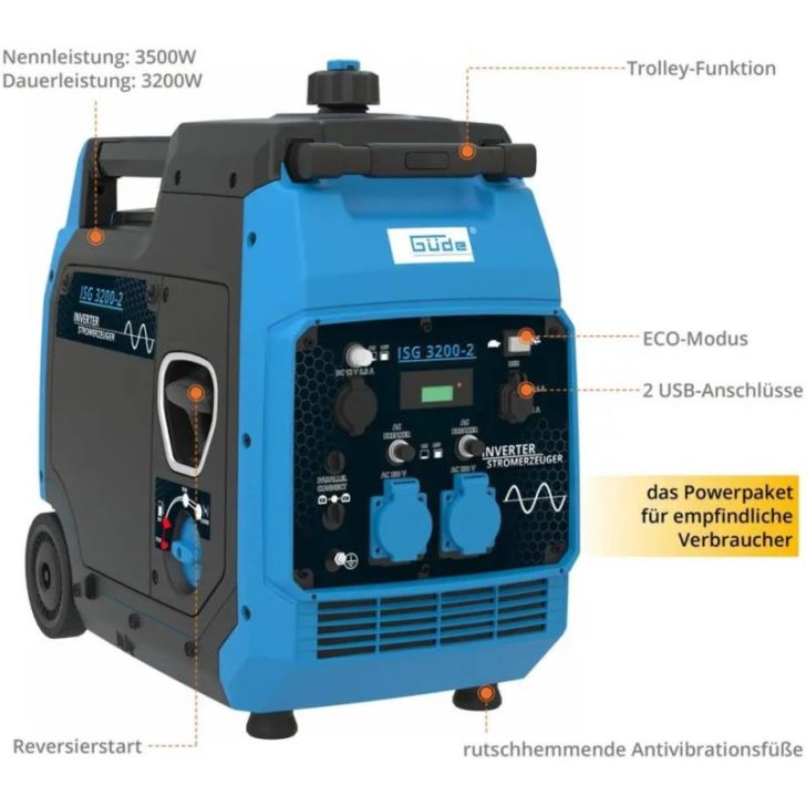 Invertora ģenerators Guede ISG 3200-2