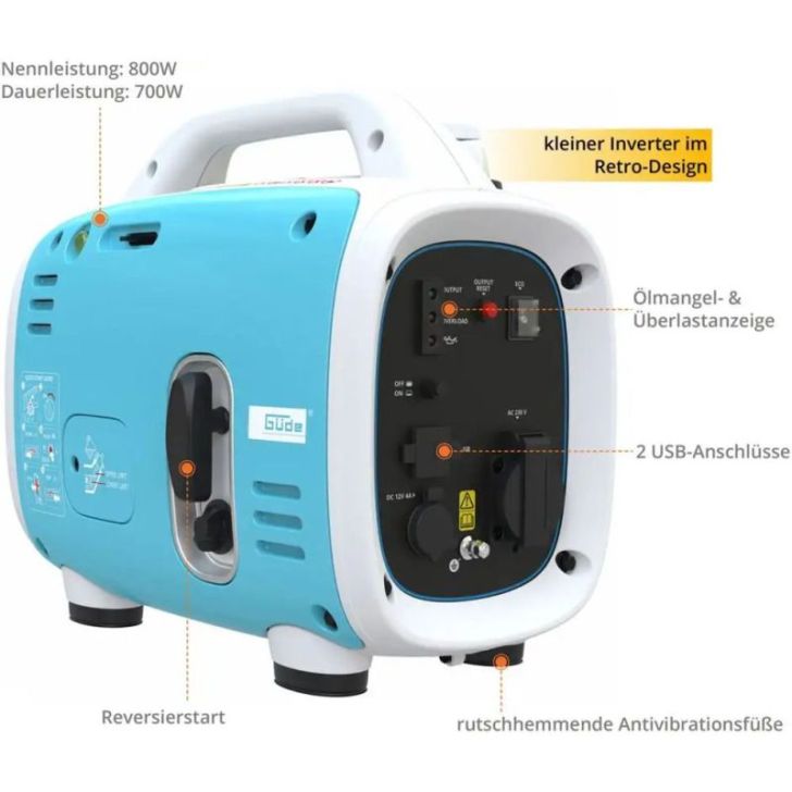Invertora ģenerators Guede ISG 800-1
