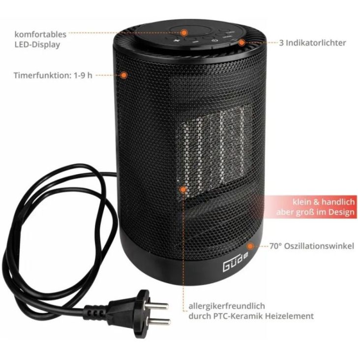 Elektriskais sildītājs Guede GKH 1200 DT