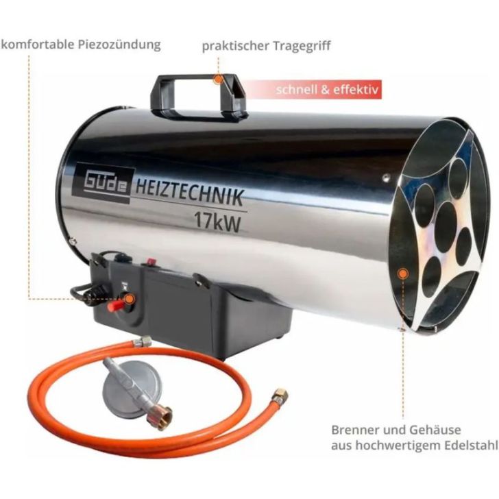 Gāzes sildītājs Guede GGH 17 INOX
