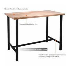 Darba galds Guede P 1200 S Black Line, 1190 mm 2