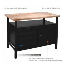 Darba galds Guede P 1200 SLT Black Line, 1190 mm 2