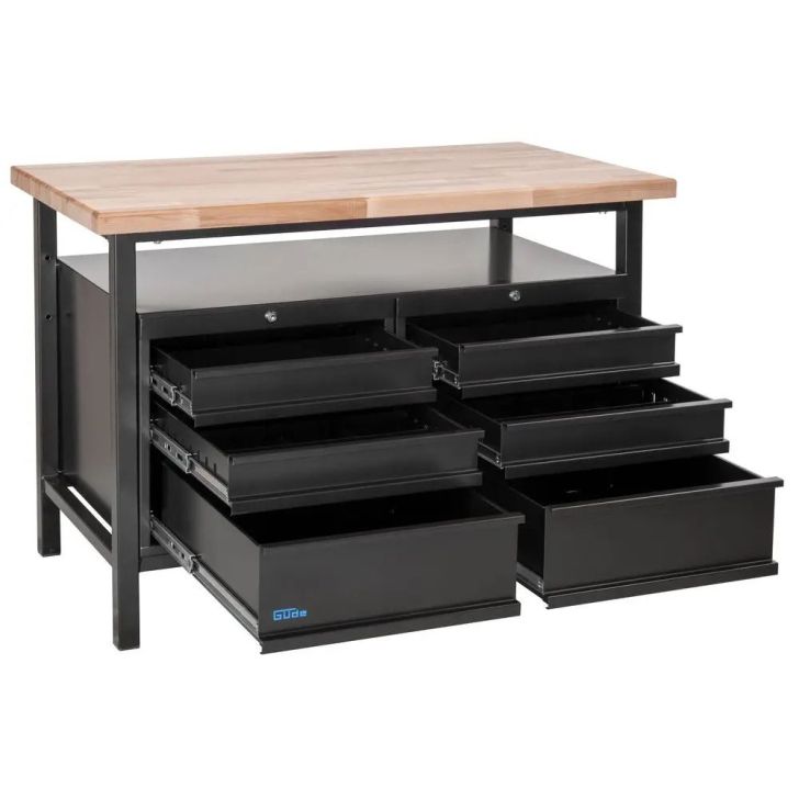 Darba galds Guede P 1200 SS Black Line, 1190 mm