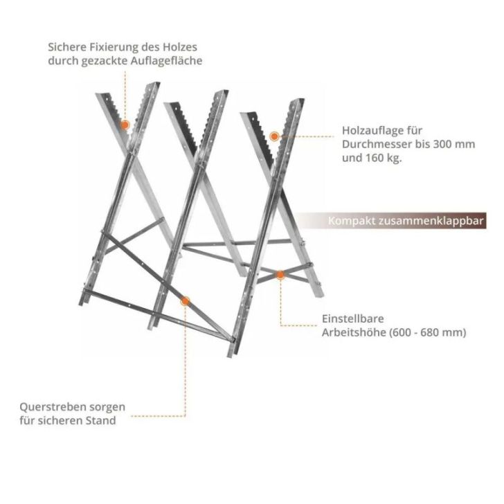 Baļķu turētājs GSB 600-680