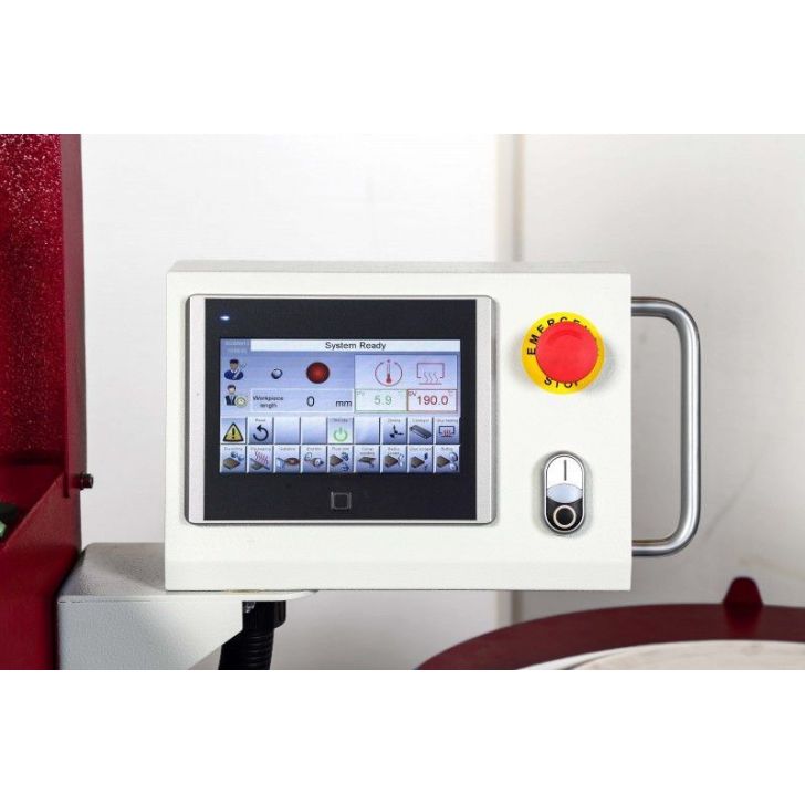 Taisno malu apgriešanas iekārta ar iepriekšēju frēzēšanu un stūrēšanu OPTIMAT TENSOR