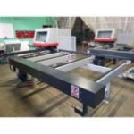 Padevējs OPTIMAT četru pušu ēvelēšanas, apmales ēvelēšanas un apmales slīpmašīnām ar vienu sliežu ceļu - 3300 mm