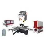 Paneļu zāģis REMA FX 400, OPTIMAT ONE, pulēšanas iekārta, urbjmašīna Maggi BS21 Prestige, zāģskaidu nosūcējs Optimat OT