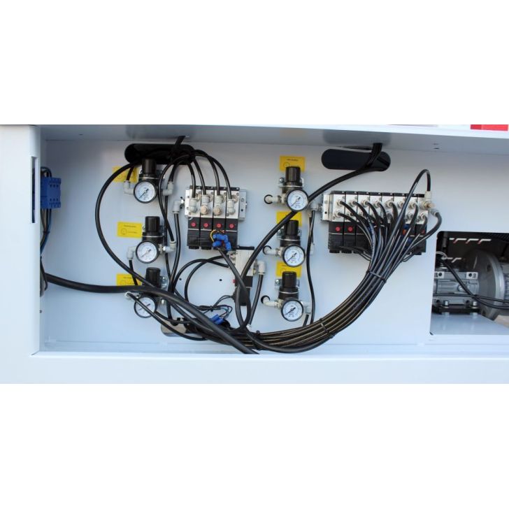 Malu aplīmēšanas iekārta ar iepriekšēju frēzēšanu OPTIMAT LOGICA 6, radiālais un plakanais ciklers, izsmidzināšanas, pulētājs