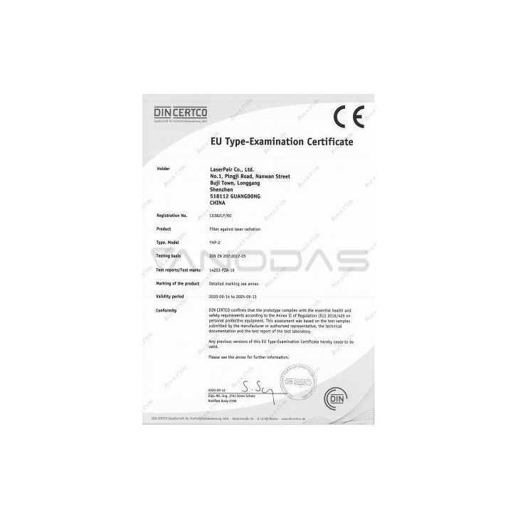 Drošības brilles darbam ar FIBER lāzeriem