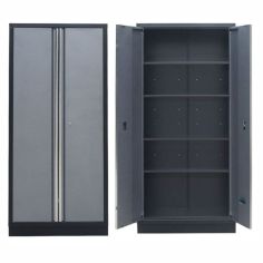 Divdurvju skapis darbnīcai vai noliktavai ar slēdzeni, 5 plaukti, Viber-System 1336