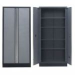 Divdurvju skapis darbnīcai vai noliktavai ar slēdzeni, 5 plaukti, Viber-System 1336