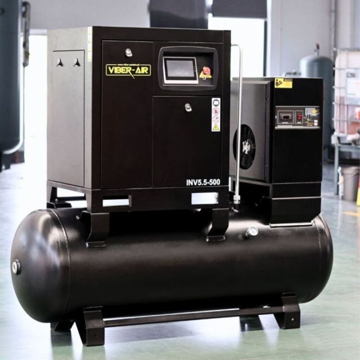 Viber-AIR INV5.5-500 Skrūvju kompresors ar žāvētāju un frekvences pārveidotāju 5,5 kW 500 l 400 V