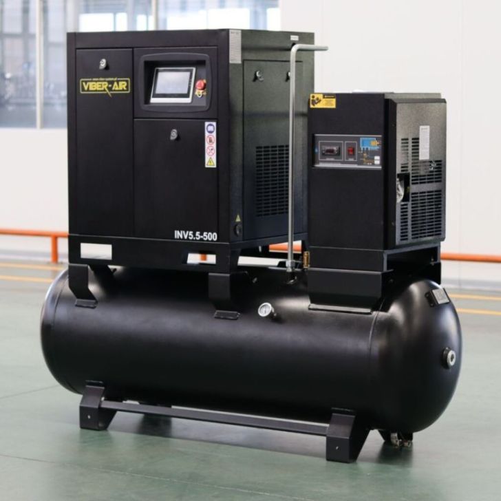 Viber-AIR INV5.5-500 Skrūvju kompresors ar žāvētāju un frekvences pārveidotāju 5,5 kW 500 l 400 V