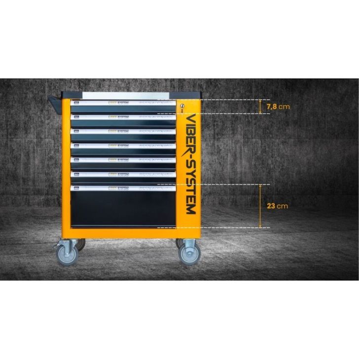 Skapis Instrumentu ratiņi SZN7 Viber-System bez instrumentiem