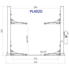 2-statņu autopacēlājs 4t, 400V 2