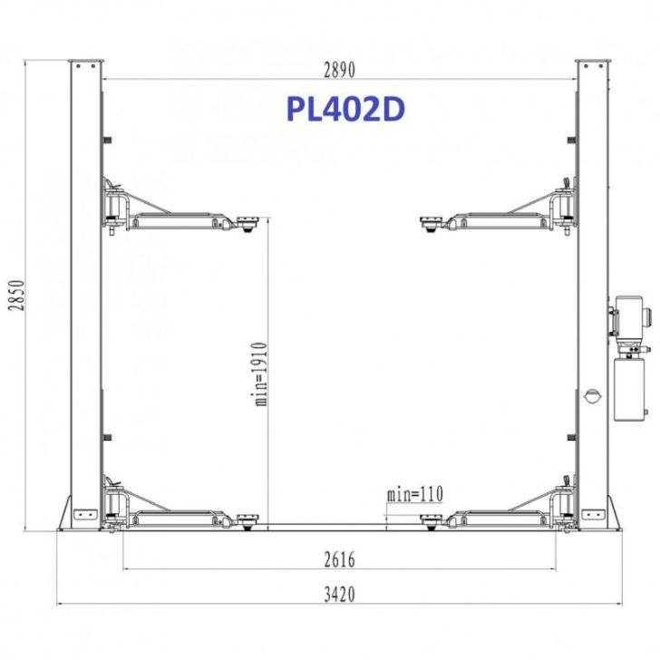 2-statņu autopacēlājs 4t, 400V