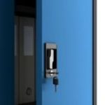 Metāla skapis ar durvīm BEATA, 900 x 930 x 400 mm, antracīta zils