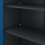 Metāla skapis ar durvīm BEATA, 900 x 930 x 400 mm, antracīta zils