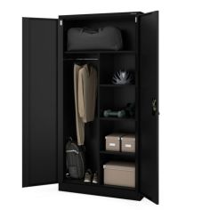 DAWID saimniecības skapis, 900 x 1850 x 450 mm, All Black 2